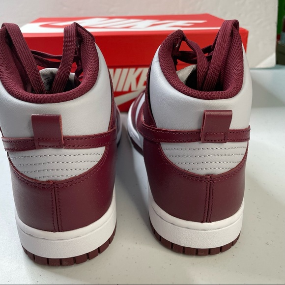 Nike Dunk High Retro Mens Size 9.5 Sneakers Dark Beetroot Color Shoes - Picture 6 of 12
